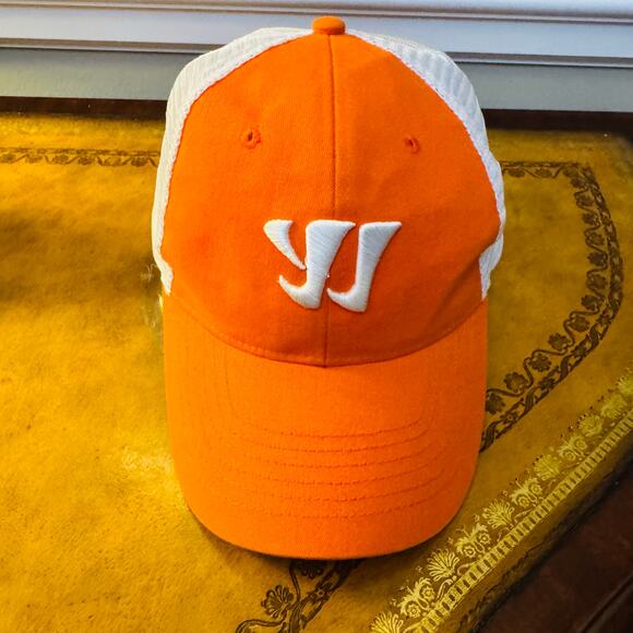 Lacrosse Warrior Exploded Mesh Trucker Orange Snapback Adjust Unisex Cap Hat - Picture 2 of 6